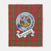 Couverture Polaire Badge de clan moderne Drummond Tartan Plaid (Devant)