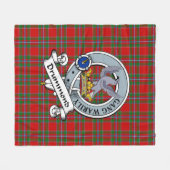 Couverture Polaire Badge de clan moderne Drummond Tartan Plaid (Devant (Horizontal))