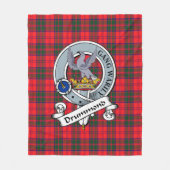 Couverture Polaire Badge de clan moderne Drummond Tartan Plaid (Devant)