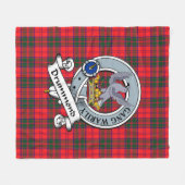Couverture Polaire Badge de clan moderne Drummond Tartan Plaid (Devant (Horizontal))