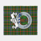Couverture Polaire Badge de clan Motif Bisset Tartan Plaid (Devant (Horizontal))
