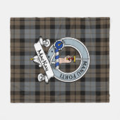 Couverture Polaire Badge de clan Patiné MacKay Tartan Plaid (Devant (Horizontal))