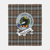 Couverture Polaire Badge de clan Patiné MacLaren Tartan Plaid (Devant)