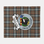 Couverture Polaire Badge de clan Patiné MacLaren Tartan Plaid (Devant (Horizontal))