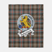 Couverture Polaire Badge de clan Patiné Sutherland Tartan Plaid (Devant)