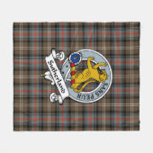 Couverture Polaire Badge de clan Patiné Sutherland Tartan Plaid (Devant (Horizontal))