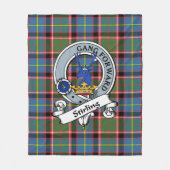 Couverture Polaire Badge De Clan Stirling Tartan Plaid (Devant)