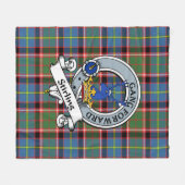 Couverture Polaire Badge De Clan Stirling Tartan Plaid (Devant (Horizontal))
