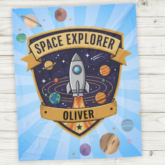 Couverture Polaire Badge de futur explorateur spatial