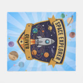 Couverture Polaire Badge de futur explorateur spatial (Devant (Horizontal))