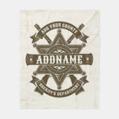 Couverture Polaire Badge de Rifles Adjoint Old West Sheriff Personnal (Devant)