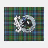 Couverture Polaire Badge du clan Newlands Tartan Plaid (Devant (Horizontal))