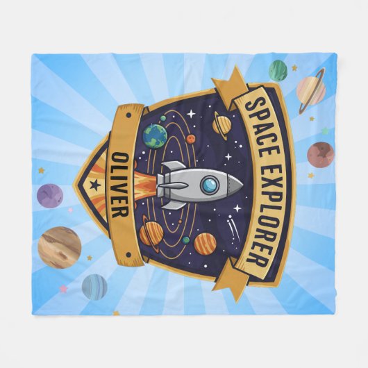 Couverture Polaire Badge Future Space Explorer (Devant (Horizontal))