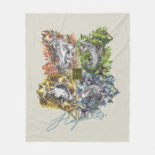Couverture Polaire Badge HOGWARTS™ Floral Graphic (Devant)