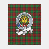 Couverture Polaire Badge Kerr Clan Tartan Plaid (Devant)