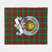 Couverture Polaire Badge Kerr Clan Tartan Plaid (Devant (Horizontal))