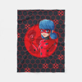 Couverture Polaire Badge rouge Ladybug (Devant)