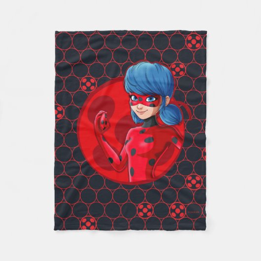 Couverture Polaire Badge rouge Ladybug (Devant)
