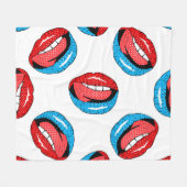 Couverture Polaire Badges de patchs de dessin : Retro Pop (Devant (Horizontal))