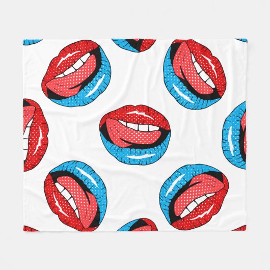 Couverture Polaire Badges de patchs de dessin : Retro Pop (Devant (Horizontal))