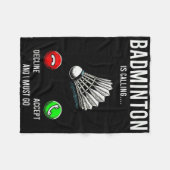 Couverture Polaire Badminton Appelle Le Déclin Accepter Fun Dit (Devant (Horizontal))