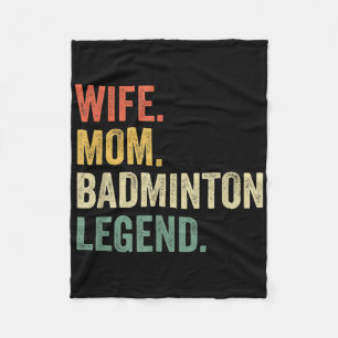 Couverture Polaire Badminton Drôle Femme Maman Légende Vintage Fête d
