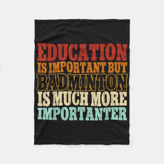 Couverture Polaire Badminton Est Une Navette Beaucoup Plus Importante (Devant)