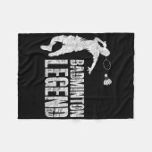 Couverture Polaire Badminton Legend _ Racket Shuttle _ Badminton Play (Devant (Horizontal))