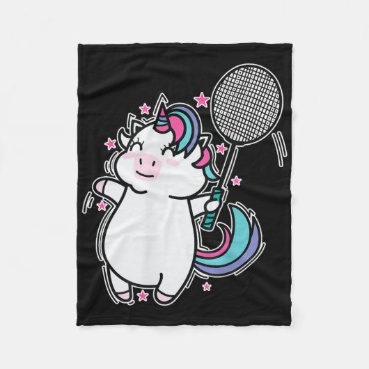 Couverture Polaire Badminton Licorne (Devant)