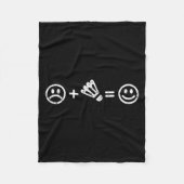 Couverture Polaire Badminton Makes Happy Funny Shuttle Badminton Play (Devant)