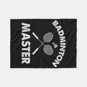 Couverture Polaire Badminton Master Funny Badminton Player Shuttle Ra (Devant (Horizontal))