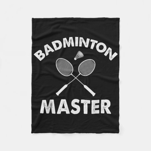 Couverture Polaire Badminton Master Funny Badminton Player Shuttle Ra (Devant)
