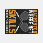 Couverture Polaire Badminton Net Compétences Mauvais Puns Collide Bad (Devant (Horizontal))