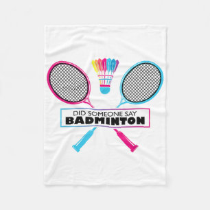 Couverture Polaire Badminton Sports Hobby Shuttle Retro