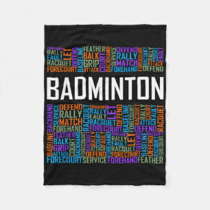 Couverture Polaire Badminton Words Lover Cadeau Badminton Player Cade