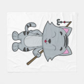 Couverture Polaire Baguette de pêche de chat (Devant (Horizontal))