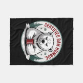 Couverture Polaire Bah Humbug Funny Christmas Lar Bear Sarcastic Holi (Devant (Horizontal))