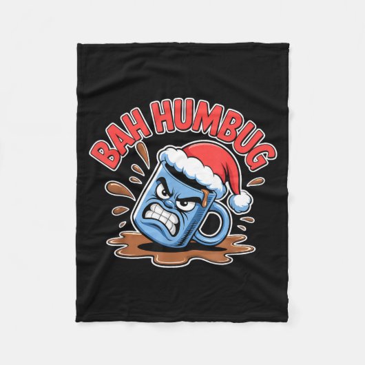 Couverture Polaire Bah Humbug Santa's Coffee Mug Sarcastic Christmas (Devant)