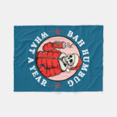 Couverture Polaire Bah Humbug Skull Hat Santa's Candy Christmas Pajam (Devant (Horizontal))