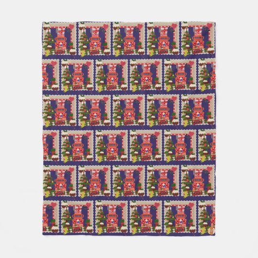 Couverture Polaire Bahay Kubo, boîte de Balikbayan, Jeepney, Parol (Devant)