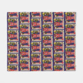 Couverture Polaire Bahay Kubo, boîte de Balikbayan, Jeepney, Parol (Devant (Horizontal))