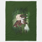 Couverture Polaire Baie et Blanche Appaloosa Mare et Foie (Devant)