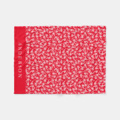 Couverture Polaire Baies blanches et rouges | Personnalisé (Devant (Horizontal))