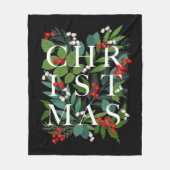 Couverture Polaire Baies vertes de NOËL (Devant)