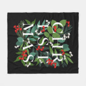 Couverture Polaire Baies vertes de NOËL (Devant (Horizontal))