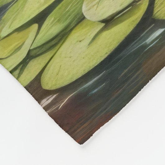 Couverture Polaire Baignade dans l'étang Peinture impressionniste (Coin)