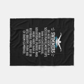 Couverture Polaire Baignade Forte Cadeaux De Nage Pour Hommes Femmes (Devant (Horizontal))