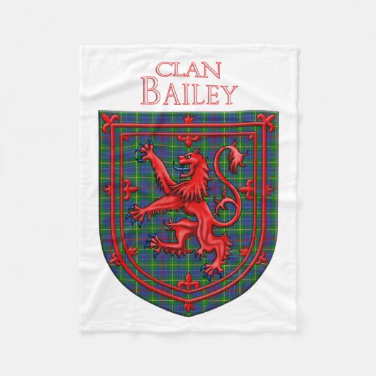 Couverture Polaire Bailey Tartan Scottish Plaid Lion Rampant (Devant)