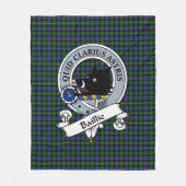 Couverture Polaire Baillie Chasse Clan Badge Tartan Plaid (Devant)