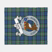Couverture Polaire Baird Ancien Clan Badge Tartan Plaid (Devant (Horizontal))